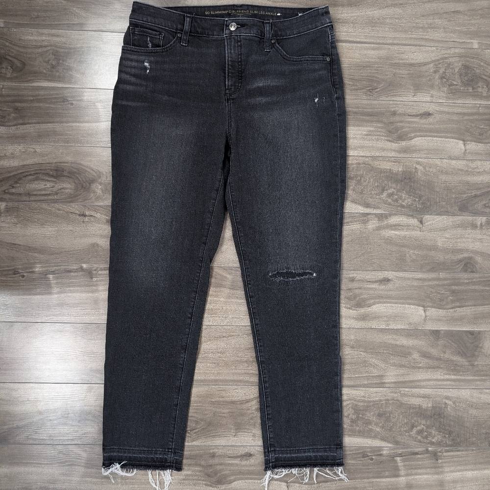 Chico's Girlfriend Skim Ankle Jeans Size 10